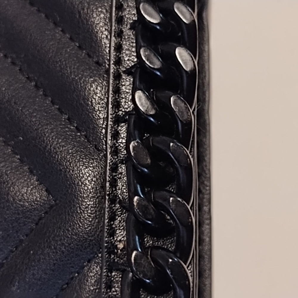 Aldo  Black & Heavy Metal Chain Bag - Picture 8 of 16